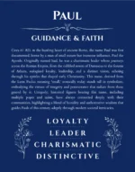 Paul name origin print with meaning and traits in deep blue