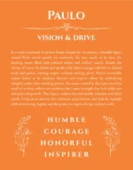 Paulo custom name meaning print in orange