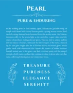 Pearl personalized name meaning print in blue