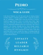 Pedro custom name art showing meaning and origin in blue
