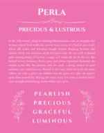 Perla name meaning gift print in pink
