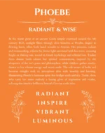Phoebe custom name print for wall display in orange