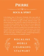 Pierre name origin print with meaning and traits in orange