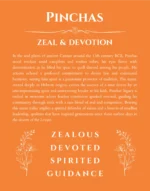 Pinchas name origin print with meaning and traits in orange