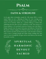 Psalm personalized name meaning print in dark green