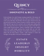 Quincy name meaning wall art by Get Your Story in purple