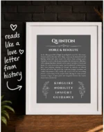 Quinton personalized name meaning print