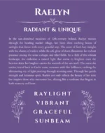 Raelyn name meaning wall art by Get Your Story in purple