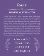 Rafe personalized wall art with the story of your name in purple