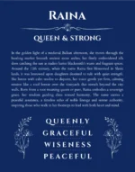 Raina name meaning wall art by Get Your Story in deep blue