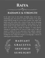 Raiya name origin print with meaning and traits in gray