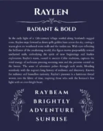 Raylen personalized wall art with the story of your name in navy blue