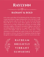 Raylynn name origin print with meaning and traits in red