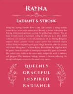 Rayna name meaning wall art by Get Your Story in red
