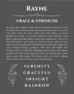 Rayne name meaning wall art by Get Your Story in gray