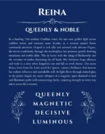 Reina personalized name meaning print in deep blue