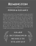 Remington name meaning gift print in gray