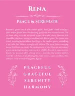 Rena name meaning gift print in pink