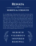 Renata custom name meaning print in deep blue