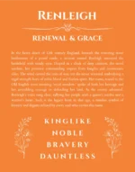 Renleigh name meaning gift print in orange