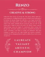Renzo name meaning wall art by Get Your Story in red