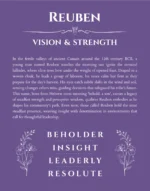 Reuben custom name meaning print in purple