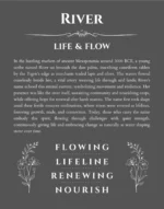 River personalized name art with origin story in gray