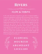 Rivers custom name print for wall display in pink