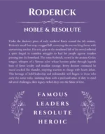 Roderick custom name meaning print in purple