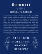 Rodolfo custom name meaning print in deep blue