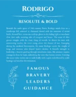 Rodrigo custom name print for wall display in blue