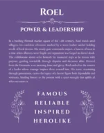 Roel custom name print for wall display in purple
