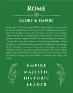 Rome name meaning wall art by Get Your Story in dark green