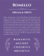 Romello personalized name meaning print in purple