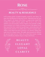 Rose custom name print for wall display in pink