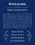 Rosemarie name meaning wall art by Get Your Story in deep blue