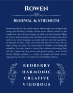 Rowen custom name print for wall display in deep blue