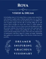 Roya name origin print with meaning and traits in deep blue