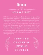 Ruhi custom name print for wall display in pink