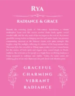 Rya custom name print for wall display in pink