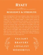Ryatt name meaning gift print in orange