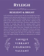 Ryleigh name meaning wall art by Get Your Story in purple