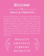 Rylynn custom name meaning print in pink