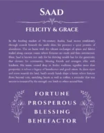 Saad personalized name meaning print in purple