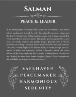 Salman personalized name print with origin and traits in gray