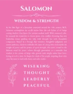 Salomon personalized wall art with the story of your name in pink