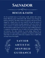 Salvador personalized name meaning print in deep blue