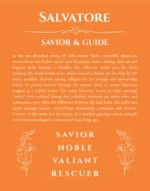 Salvatore name meaning wall art by Get Your Story in orange
