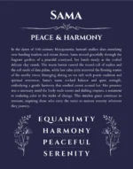 Sama personalized name art with origin story in navy blue