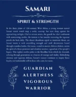 Samari name meaning gift print in deep blue
